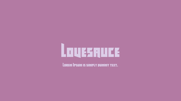 Lovesauce Font