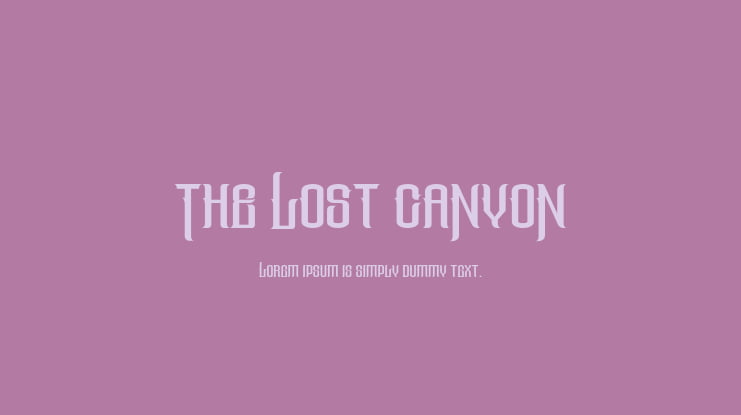 The Lost Canyon Font Family