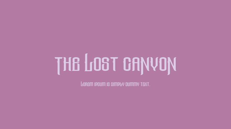 The Lost Canyon Font Family