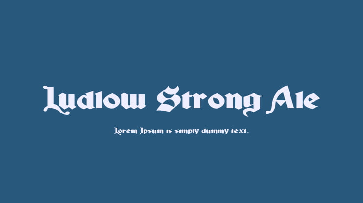 Ludlow Strong Ale Font