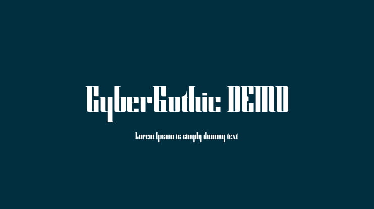 CyberGothic DEMO Font