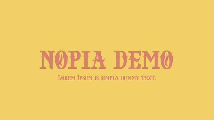 NOPIA DEMO Font