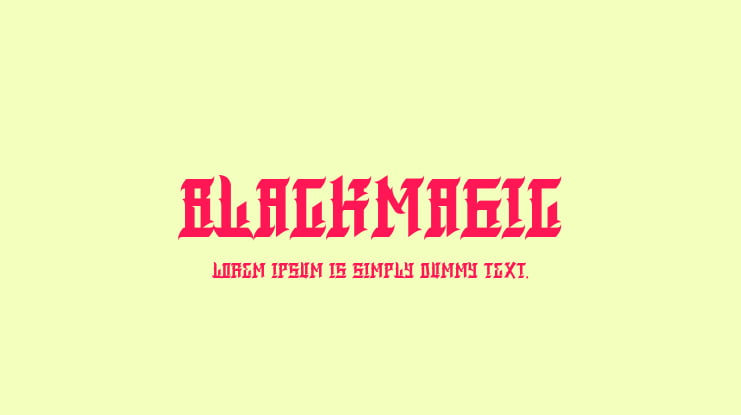 blackmagic Font
