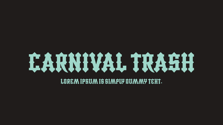 Carnival Trash Font