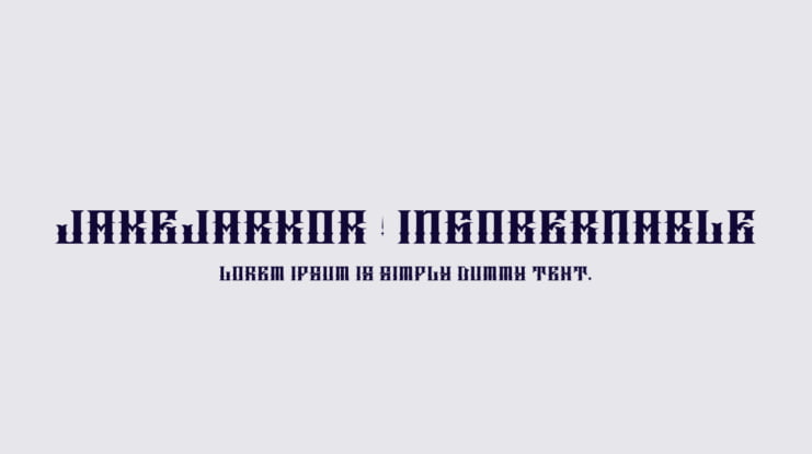 JAKEJARKOR - INGOBERNABLE Font