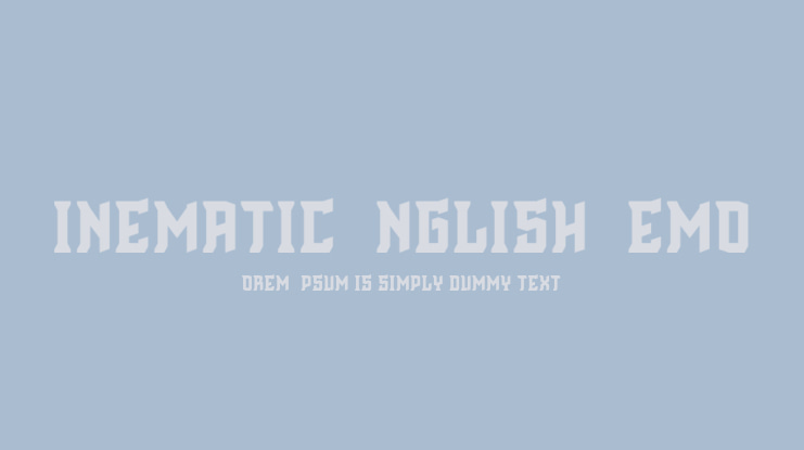 Cinematic English Demo Font