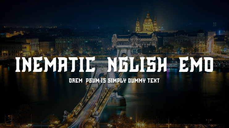 Cinematic English Demo Font