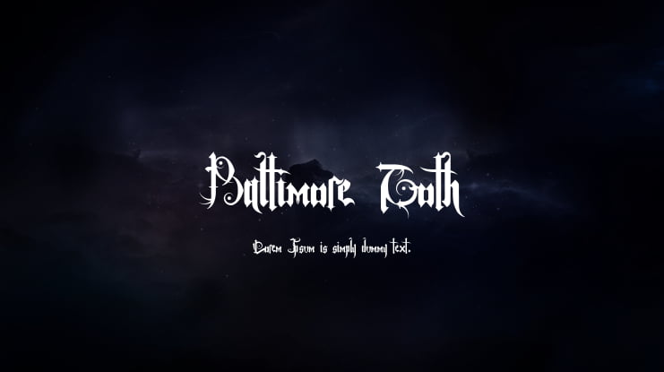 Baltimore Goth Font