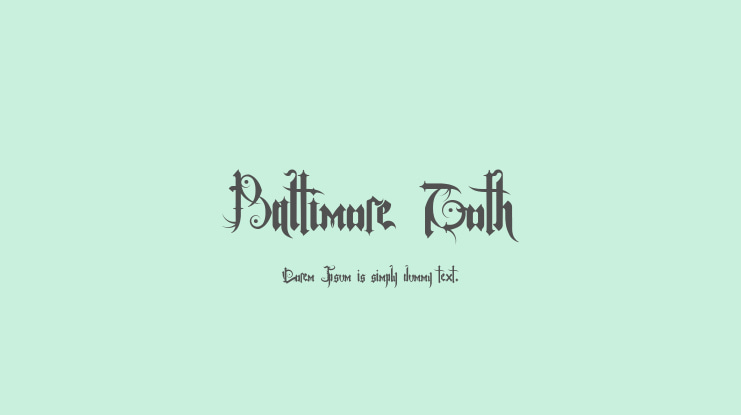 Baltimore Goth Font