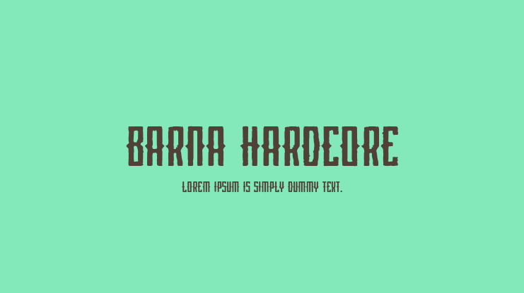 Barna Hardcore Font
