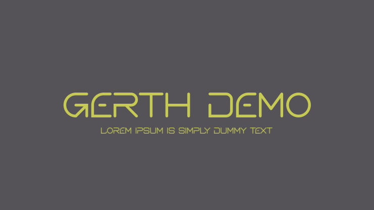 Gerth Demo Font Family