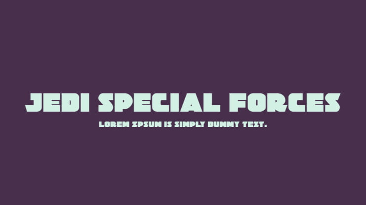 Jedi Special Forces Font Family