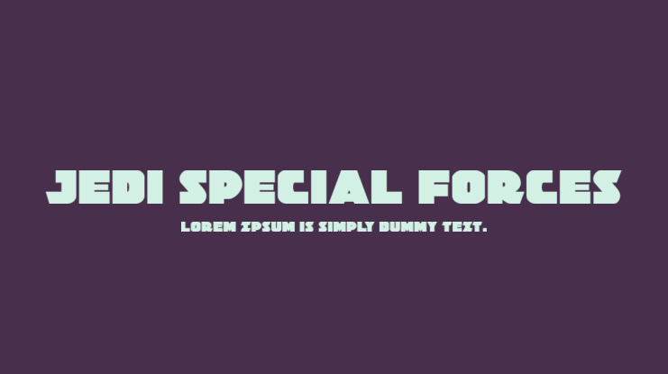 Jedi Special Forces Font Family