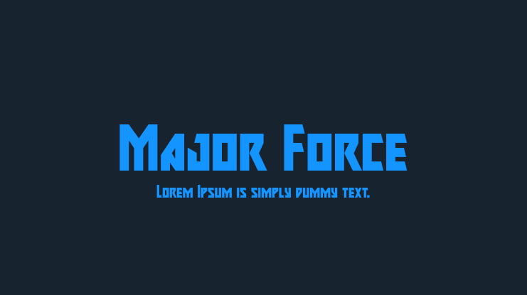 Major Force Font Family