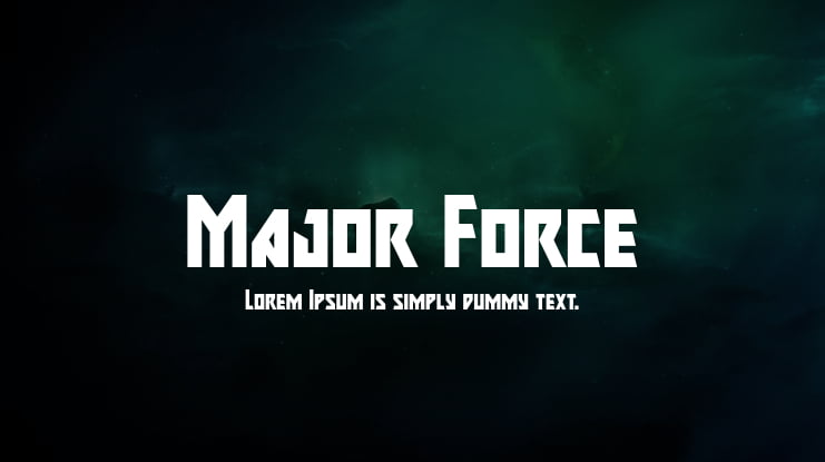 Major Force Font Family