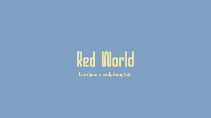 Red World Font Family