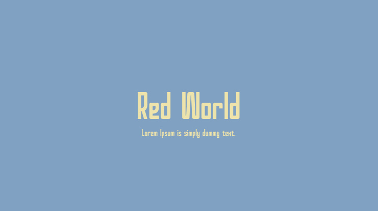 Red World Font Family