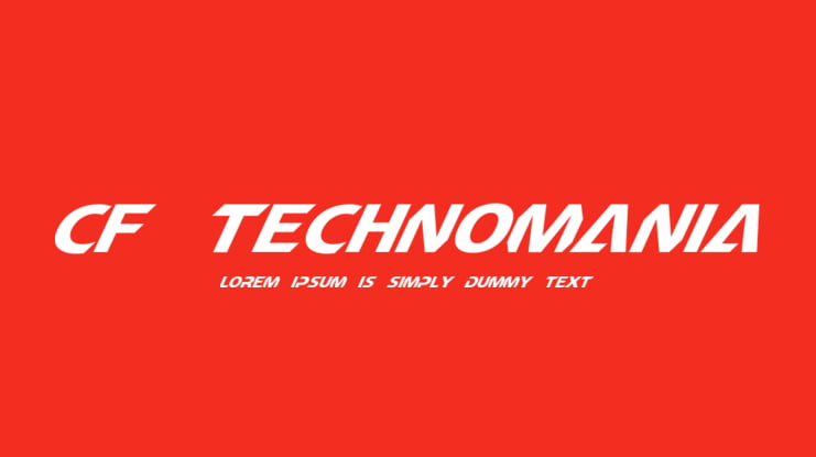 CF TechnoMania Font