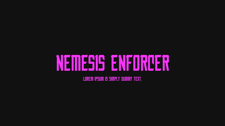 Nemesis Enforcer Font Family