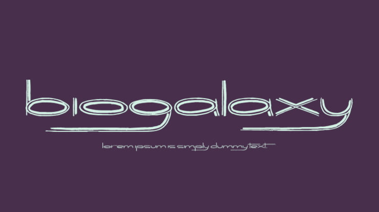 Biogalaxy Font
