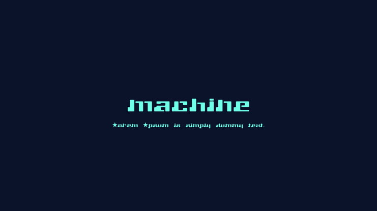 machine Font