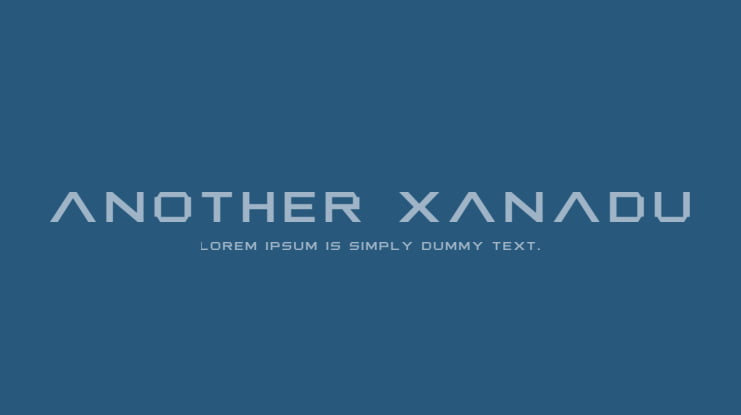 Another Xanadu Font
