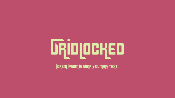 Gridlocked Font