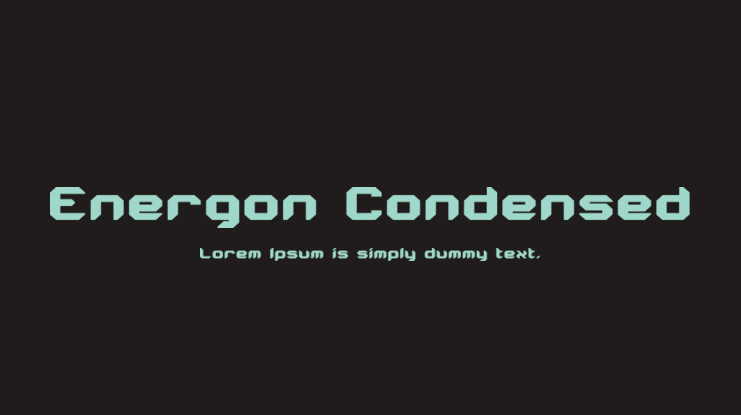 Energon Condensed Font Family