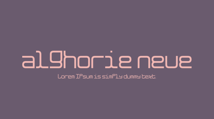 alghorie neue Font