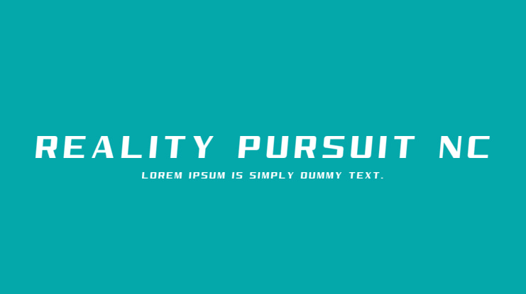Reality Pursuit NC Font