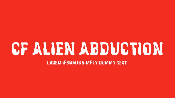 CF Alien Abduction Font
