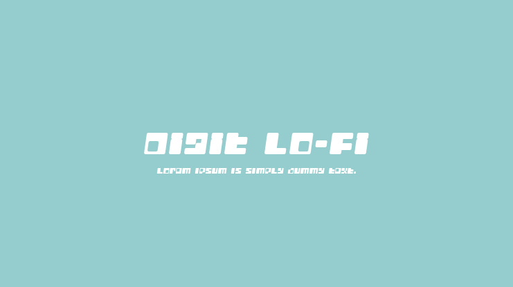 Digit Lo-Fi Font Family