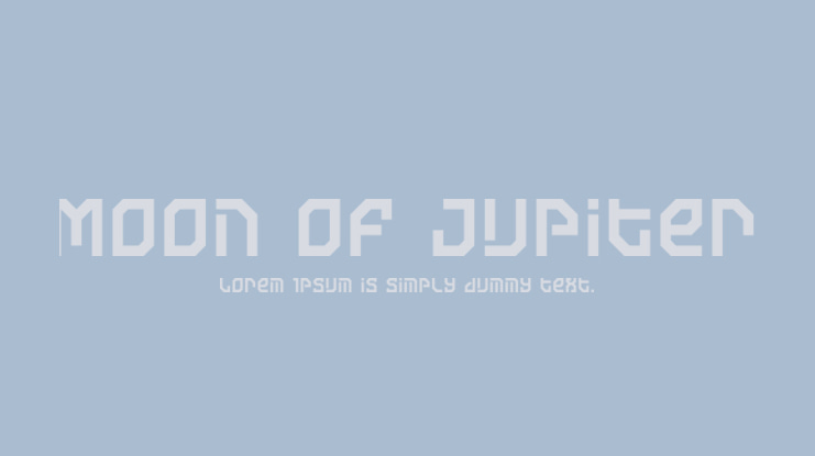 Moon of Jupiter Font