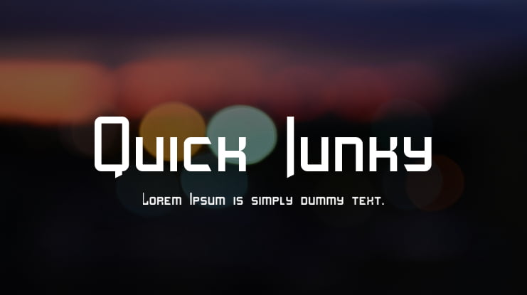Quick Junky Font