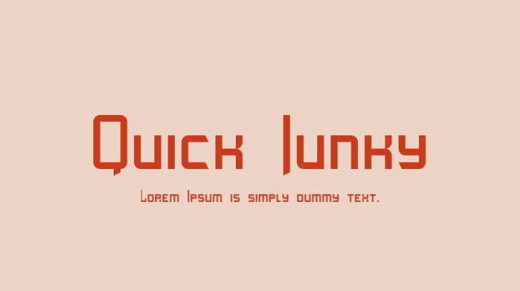 Quick Junky Font