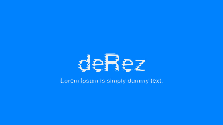 deRez Font