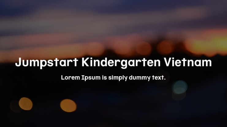 Jumpstart Kindergarten Vietnam Font