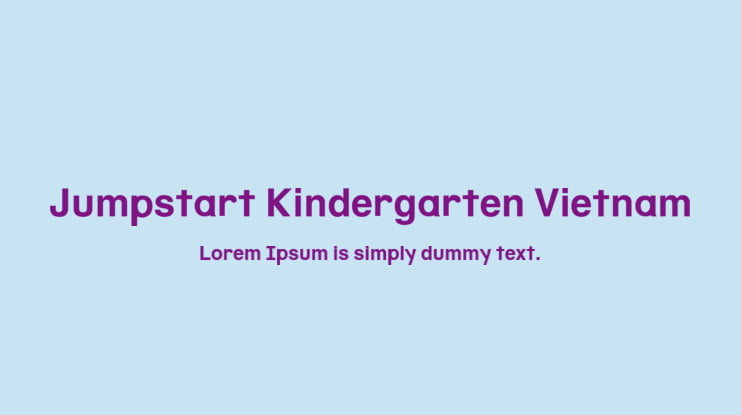 Jumpstart Kindergarten Vietnam Font