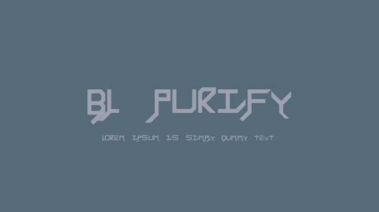 BL Purify Font