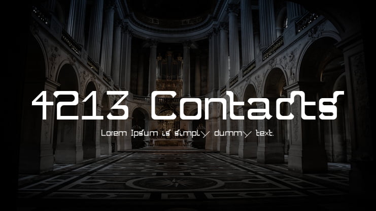 4213 Contacts Font