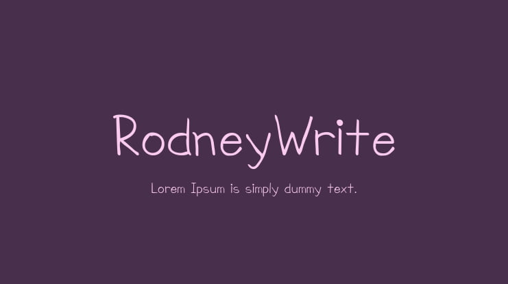 RodneyWrite Font Family