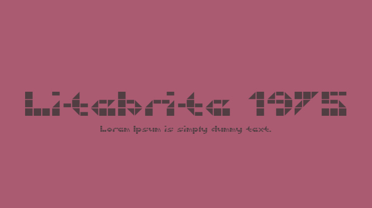 Litebrite 1975 Font
