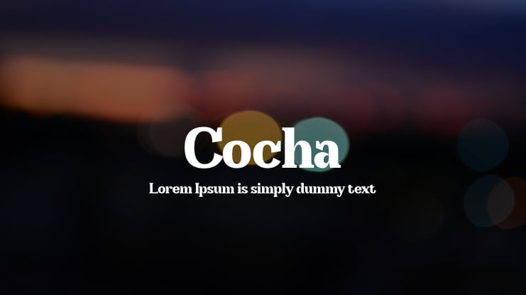 Cocha Font