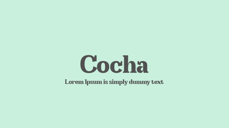 Cocha Font