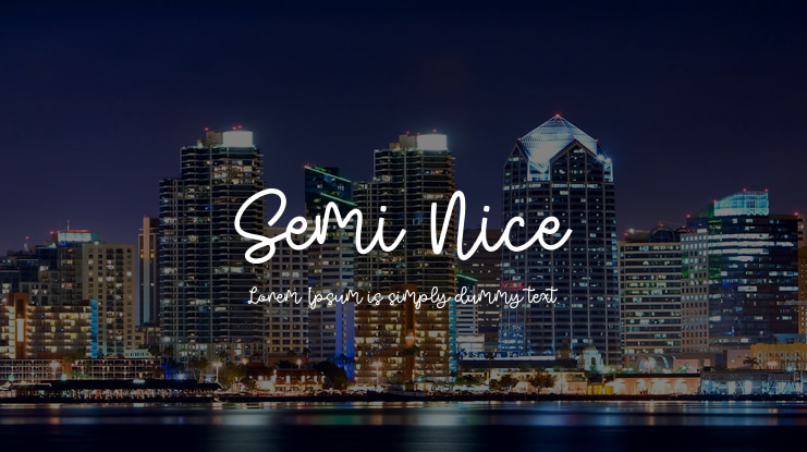 Semi Nice Font
