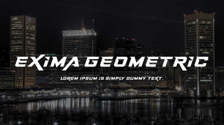 Exima Geometric Font