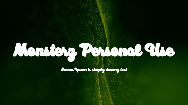 Monsterz Personal Use Font
