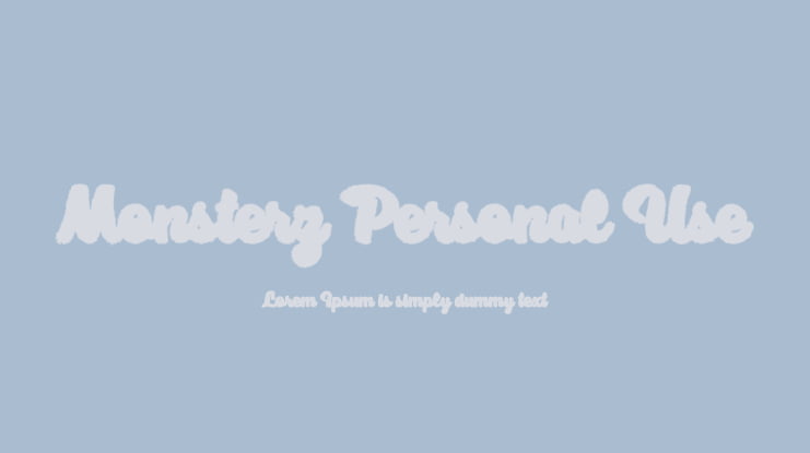 Monsterz Personal Use Font
