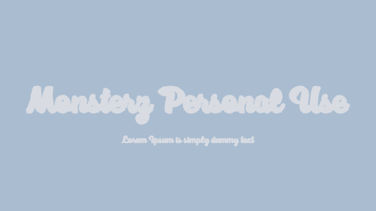 Monsterz Personal Use Font