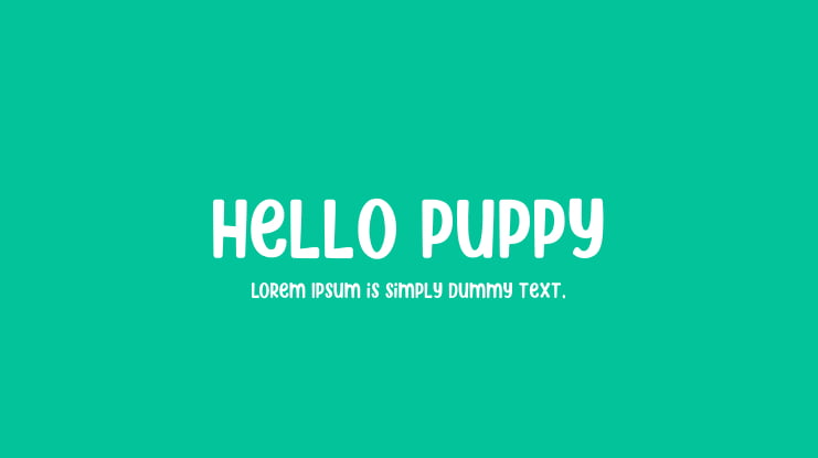 Hello Puppy Font